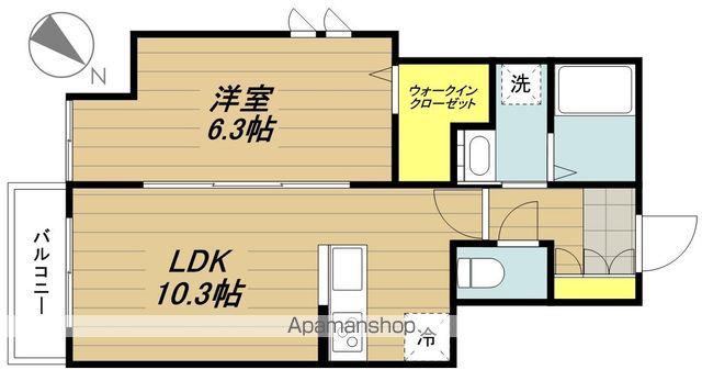 ルミナス(1LDK/1階)の間取り写真