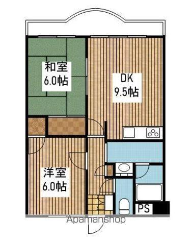 マ・メゾン(2DK/4階)の間取り写真