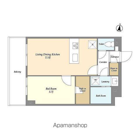 メゾンドオンディーヌ(1LDK/3階)の間取り写真