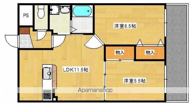 グレースKⅡ(2LDK/2階)の間取り写真