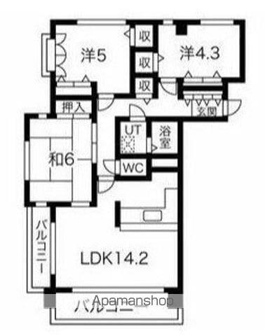 ハーベストヒルズ一社(3LDK/1階)の間取り写真