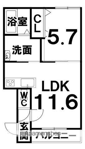 グリーンヴィルNC(1LDK/3階)の間取り写真