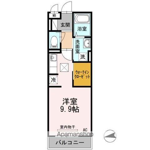 メゾンエトワール雲雀町(ワンルーム/1階)の間取り写真