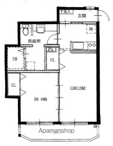 クローネ(1LDK/3階)の間取り写真