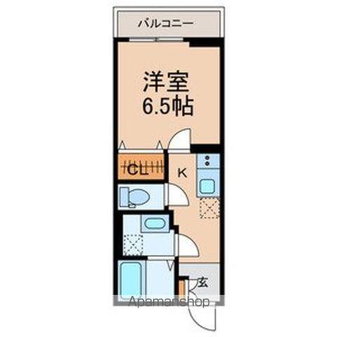 津田沼6丁目共同(1K/3階)の間取り写真
