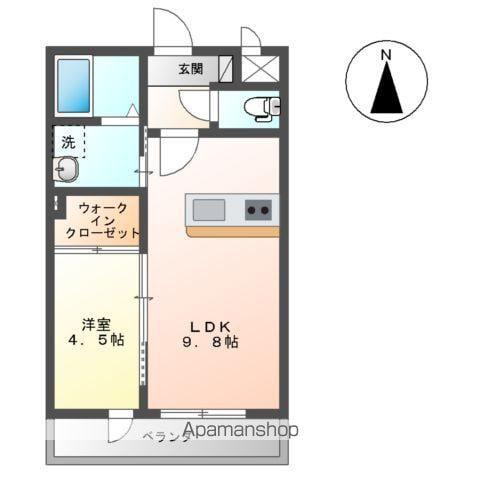 フォレストタウン2(1LDK/1階)の間取り写真