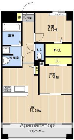 LIBTH博多駅南Ⅶ(2LDK/10階)の間取り写真
