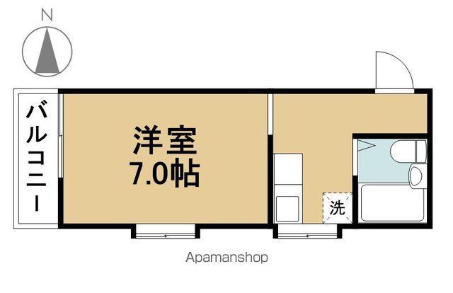 ウエストコート(ワンルーム/2階)の間取り写真