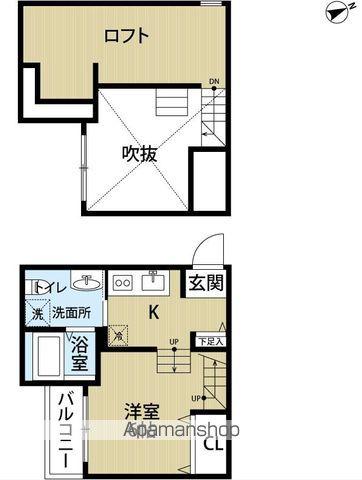 プレミアムデイズ(ワンルーム/2階)の間取り写真