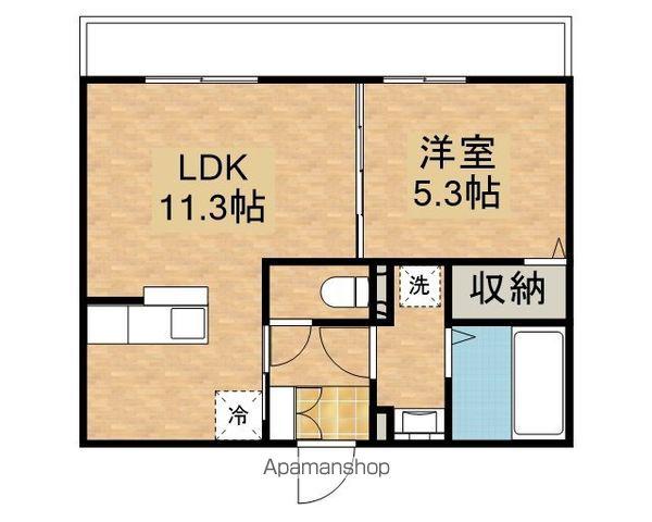 PRIMARY西仙北(1LDK/1階)の間取り写真