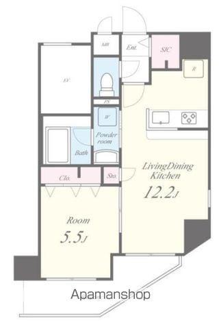 テ レジャンデール護国寺イースト(1LDK/2階)の間取り写真
