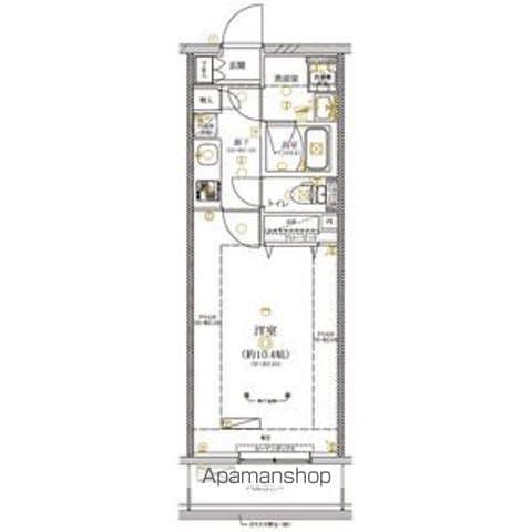 ディアレイシャス大須観音(1K/4階)の間取り写真