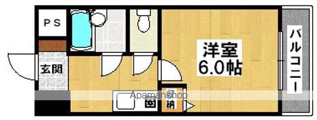 VIVE中之町(1K/6階)の間取り写真