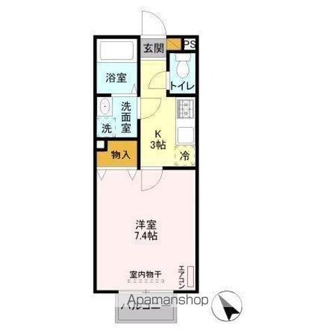 グレイス(1K/2階)の間取り写真