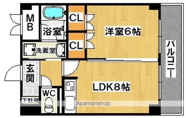 TSカーサSECONDO(1LDK/7階)の間取り写真