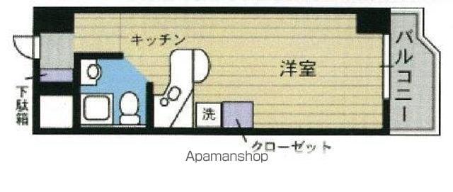 ラ・パルフェ・ド・ユーリスミー(ワンルーム/4階)の間取り写真