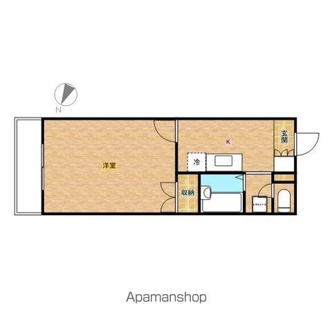 アンプルールフェールK1(1K/2階)の間取り写真