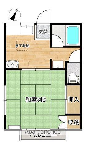 K&RⅠ号館(1K/2階)の間取り写真