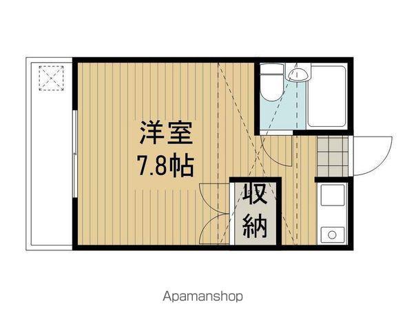 ヴィラA(ワンルーム/2階)の間取り写真