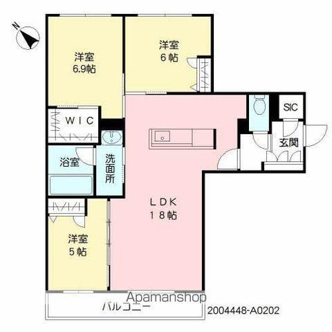 SERRA華旗(3LDK/3階)の間取り写真