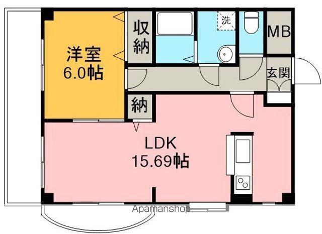 小須田ビル(1LDK/5階)の間取り写真