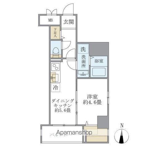 シティフォレスト森下(1DK/1階)の間取り写真