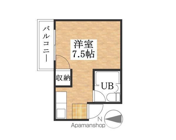 コーポラスイトウ(ワンルーム/3階)の間取り写真