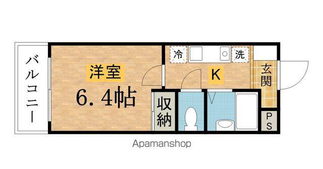 ピュア・Ⅲ(1K/3階)の間取り写真