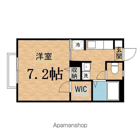 カーサ・デ・フィウメ(1K/1階)の間取り写真