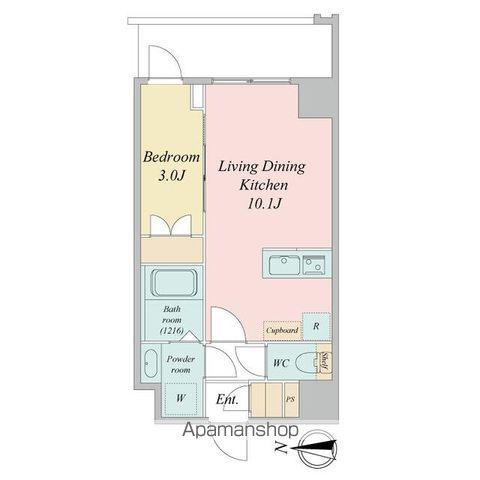 LIME RESIDENCE KAWAGUCHI イースト(1LDK/2階)の間取り写真