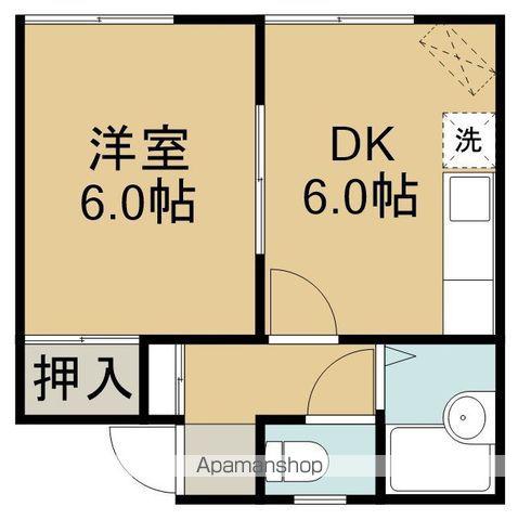 ピアパレス本通Ⅱ(1DK/1階)の間取り写真