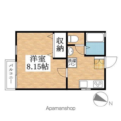 シャトー白菊(1K/2階)の間取り写真