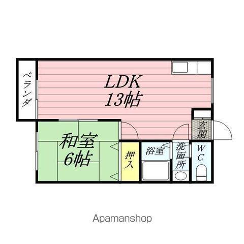 ローゼンハイム(1LDK/1階)の間取り写真