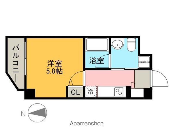 メインステージ錦糸町Ⅱ(1K/3階)の間取り写真