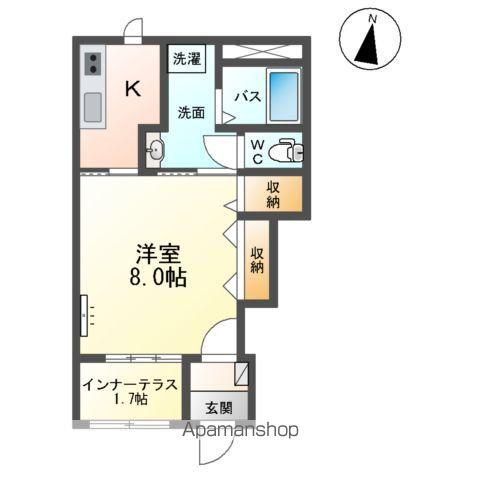 LIBERTE(1K/1階)の間取り写真