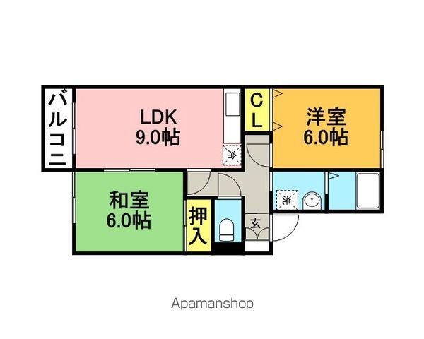 セジュール南風(2LDK/2階)の間取り写真