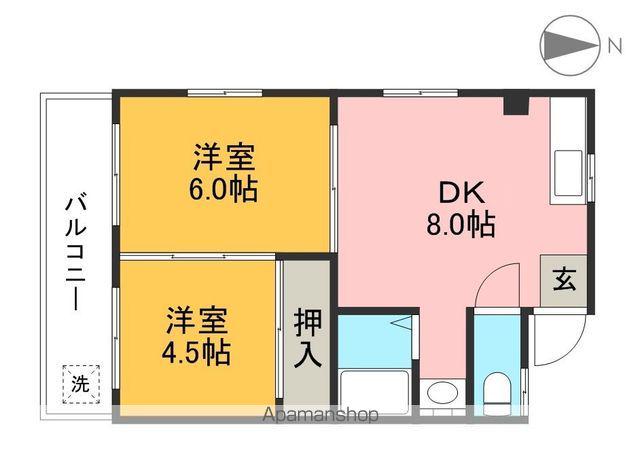 コーポAKI(2DK/2階)の間取り写真