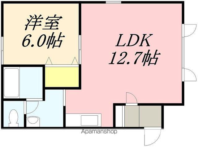 メトロポリタン函館(1LDK/2階)の間取り写真