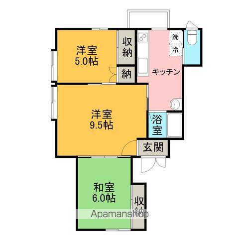 かみくぼハイツ(3K/2階)の間取り写真