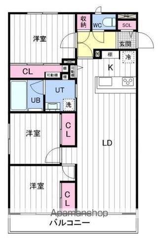ASTER宮の森(3LDK/2階)の間取り写真