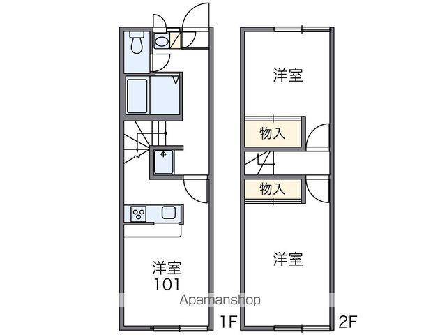 レオパレスひまわりくん(2DK/1階)の間取り写真