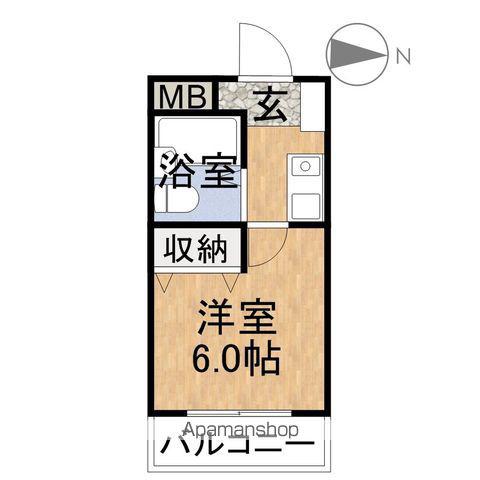 シティガーデン照手(ワンルーム/4階)の間取り写真