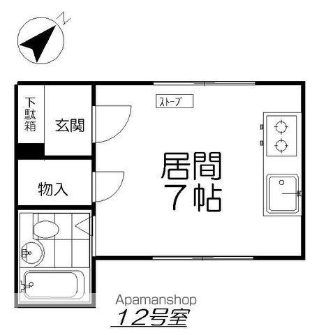 PARK TOWNA (ワンルーム/1階)の間取り写真