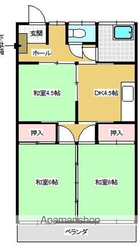 伊藤マンション(3DK/2階)の間取り写真