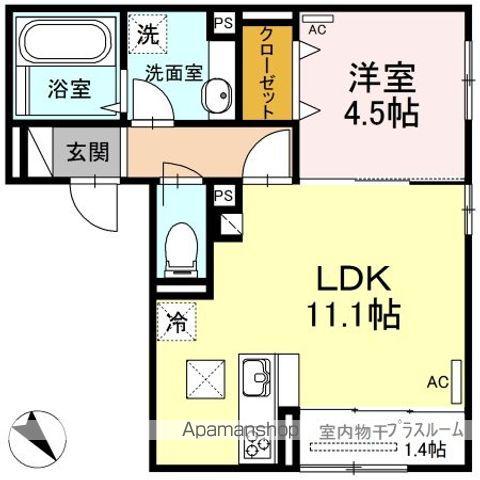 ハイムN&N(1LDK/1階)の間取り写真