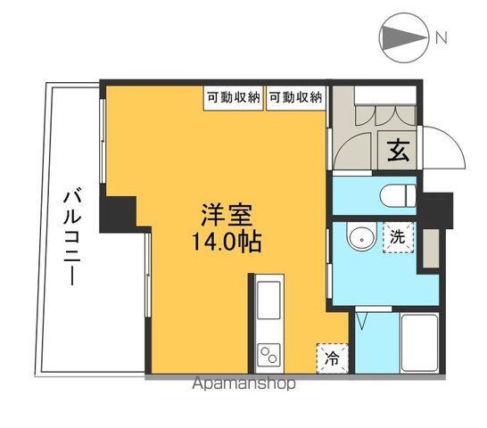 CLASS・K(ワンルーム/2階)の間取り写真