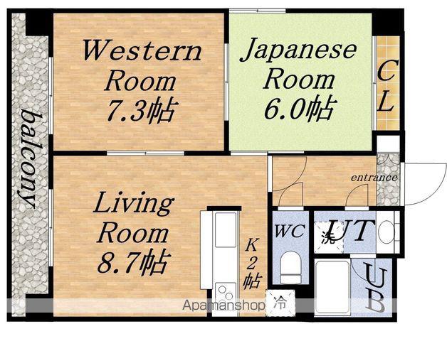 リゾルテ中央(2LDK/4階)の間取り写真
