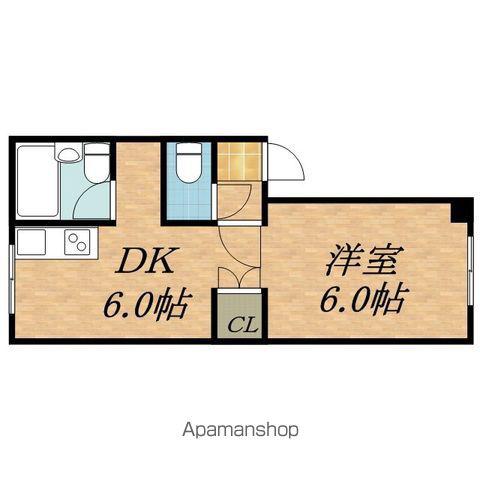 メゾンド栄町(1DK/4階)の間取り写真