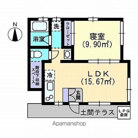 八朔ハウスC・D(1LDK/1階)の間取り写真