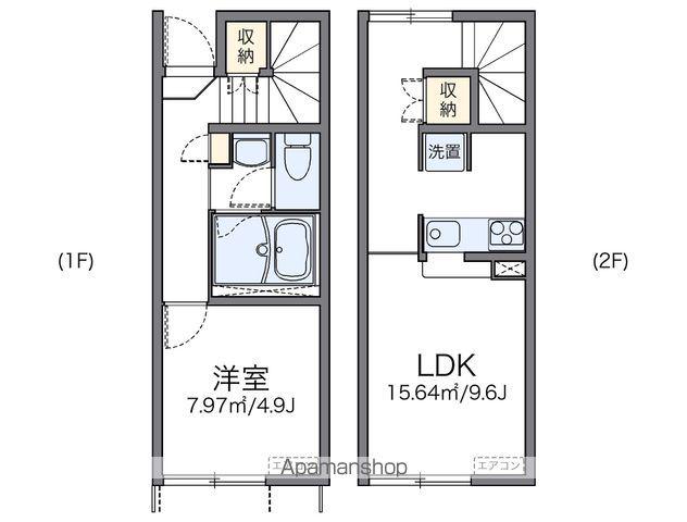 レオネクストハピネス(1LDK/1階)の間取り写真